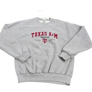 Vintage 90s Texas A&M Aggies Sweatshirt Mens M Gray Embroidered Made USA College